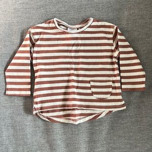 Zara striped long sleeve shirt. Thick material. Size 9-12 months.